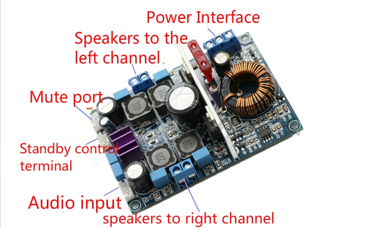 Плата усилителя + модуль 12 В с питанием от аккумулятора TPA3116 цифровая плата