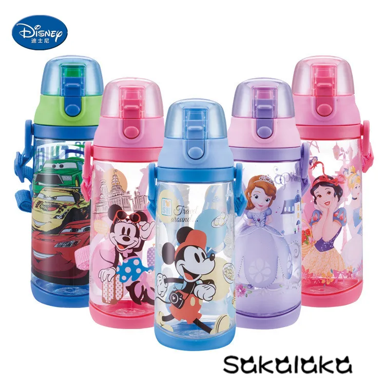 Дисней BPA бесплатно прямой питьевой пластиковой воды Спортивная бутылка для