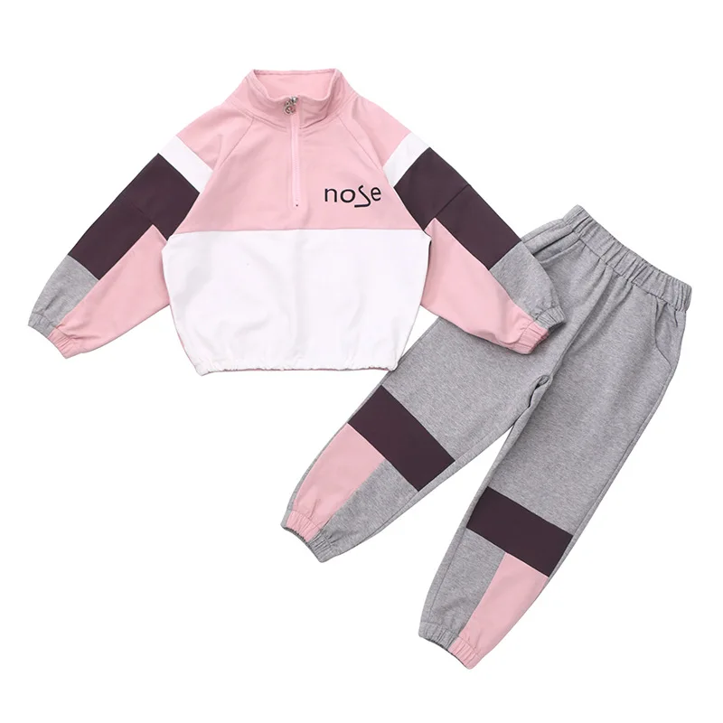 2019 спортивный костюм Одежда для девочек подростков осенняя одежда верхняя с
