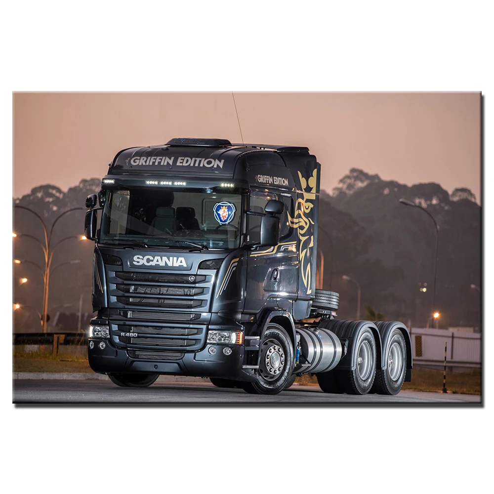 Scania R480 грузовик плакат холст картины настенные художественные принты для