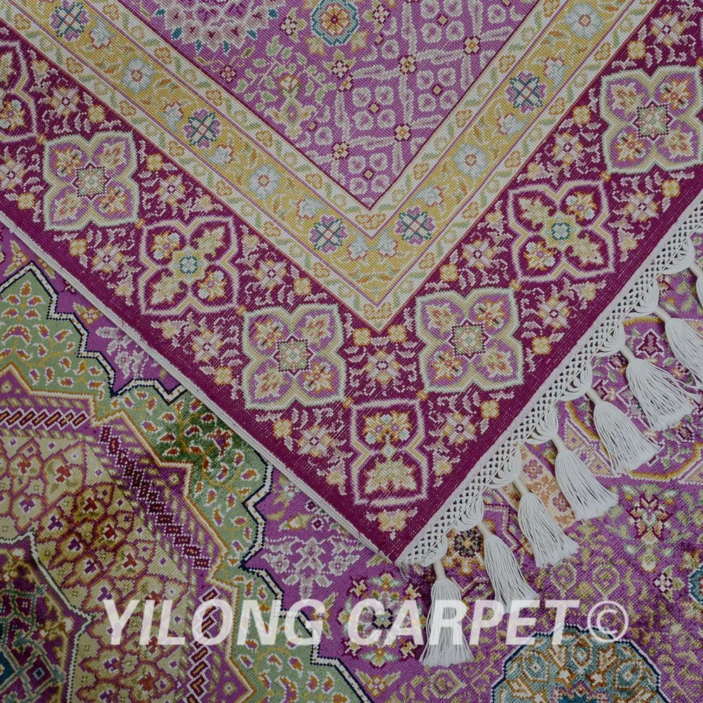 Yilong 4'x6. 2' традиционный ручной работы Фиолетовый Vantage ковер тонкие восточные