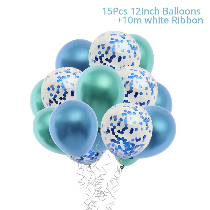 15P Latex Balloon 8 WEIGAO латексные шары на день рождения воздушный шар "Конфетти" 12 дюймов воздушные шары для детей 1st шары ко дню рождения детский душ Свадебный шар - Цвет: 15P Latex Balloon 8