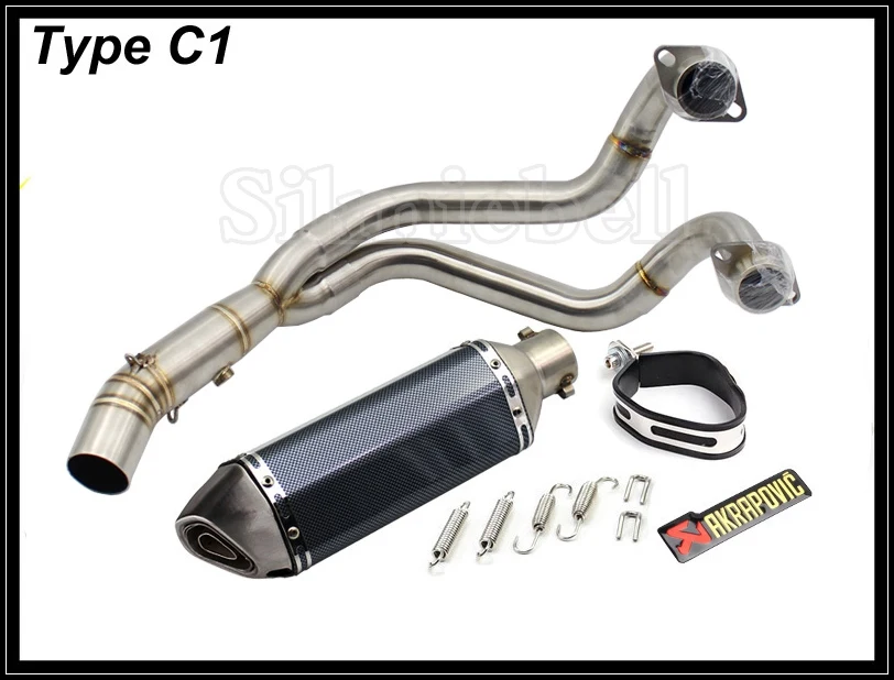 MT07 выхлоп Akrapovic выхлоп мотоцикла Escape Moto выхлопная труба без шнуровки полная система для Yamaha MT-07 FZ07 FZ-07 Tracer XSR700