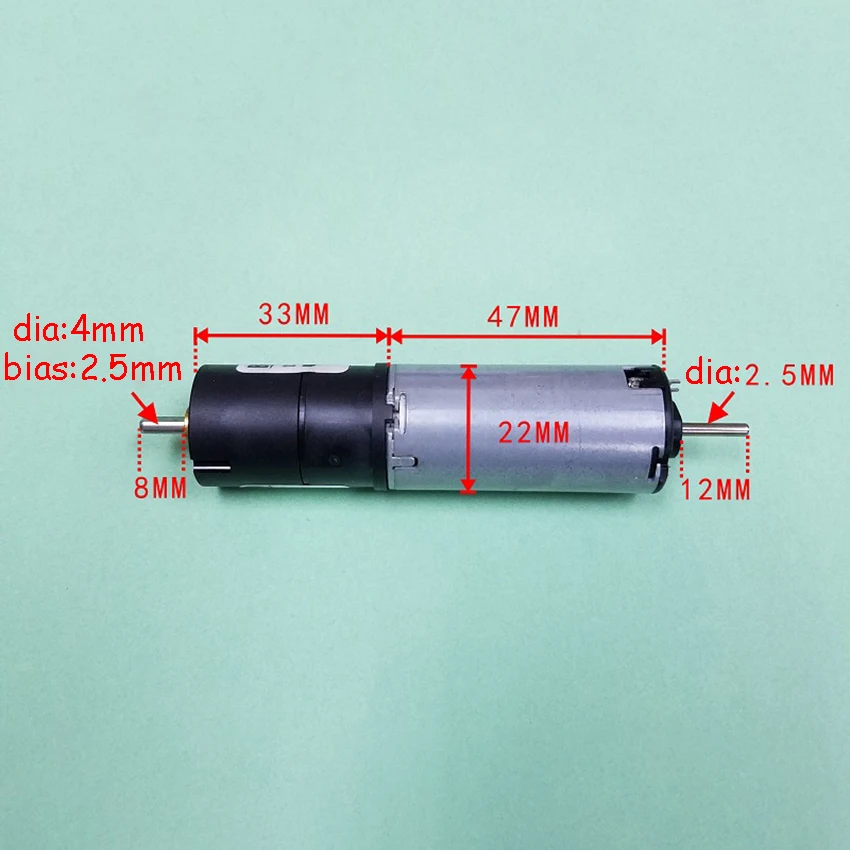 DC12V 400mA 60 оборотов в минуту Шестерни мотор большим крутящим моментом микро 400mNm DC3V