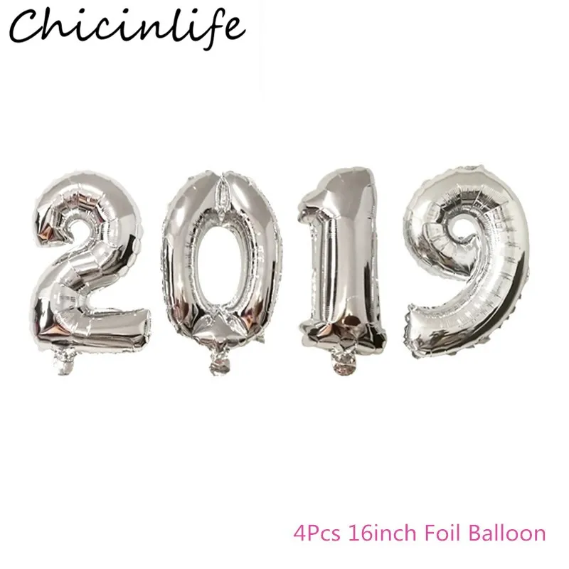 Chicinlife 16inch 2019 Rose Gold Balloons New Year Number Balloon Birthday Celebration Happy Party Decoration | Дом и сад