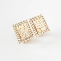 new fashion earring 585 rose gold color jewelry vintage square shape earrings designs for women