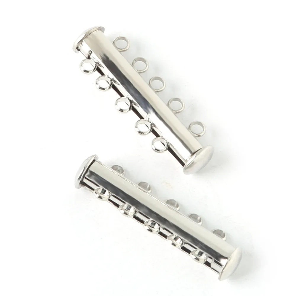 2 пряди магнитных застежек с родиевым покрытием скользящий крючок продается в