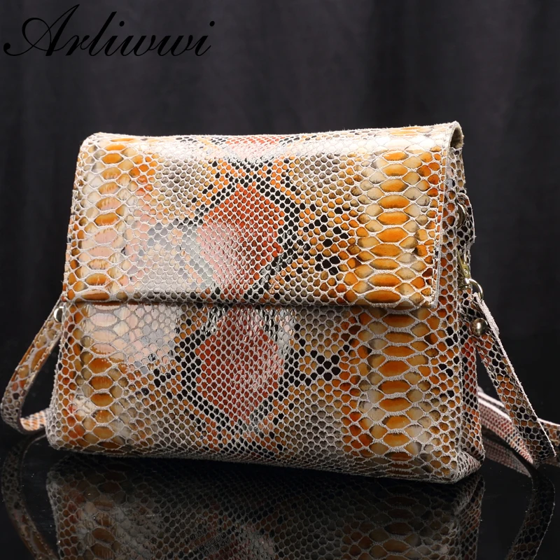 Женская сумка из натуральной кожи с тиснением под рептилию|brand leather handbag|leather