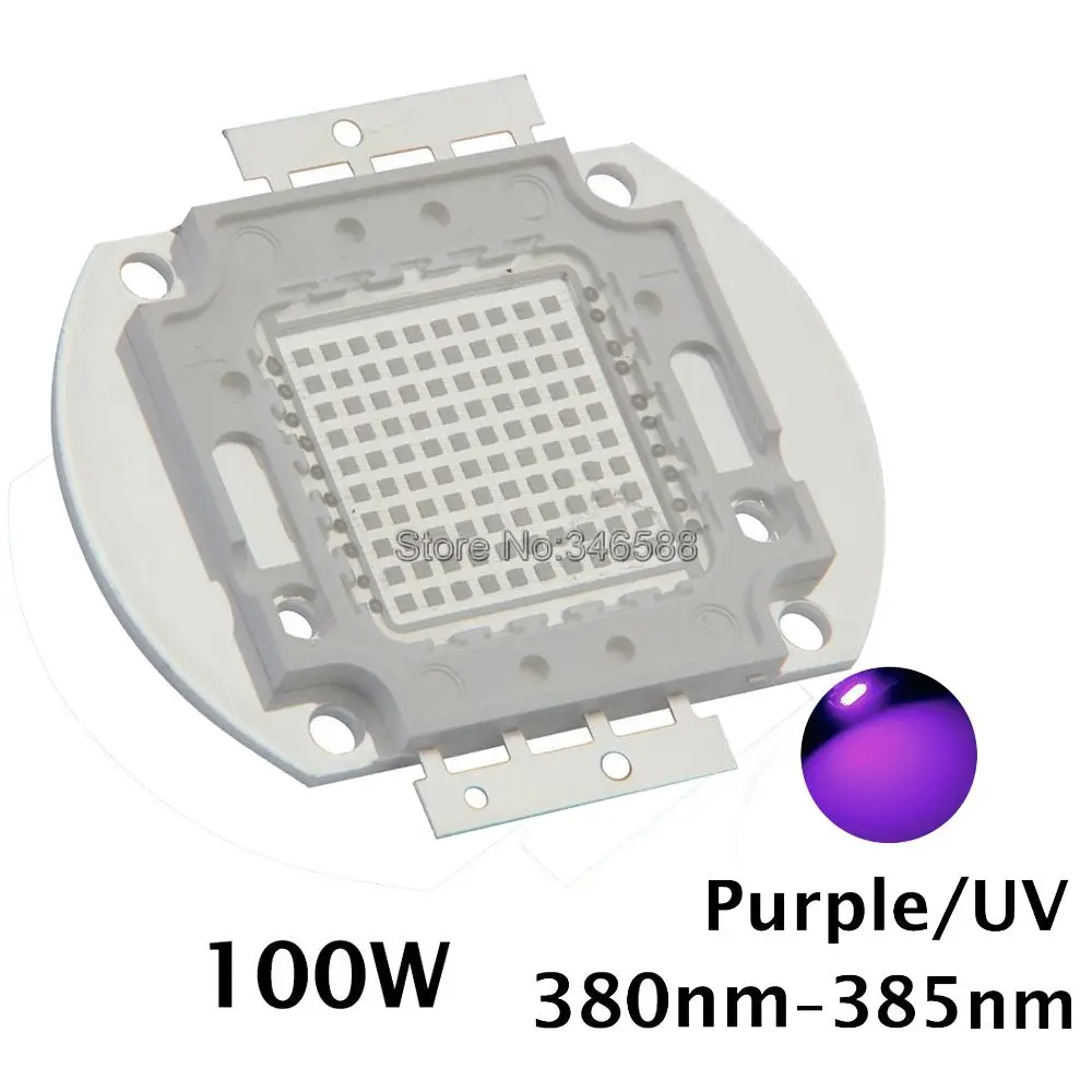 100 Вт Epileds 42Mil Ультрафиолетовый чип светильник кой мощности 365nm-370NM 380nm-385nm 395-405nm
