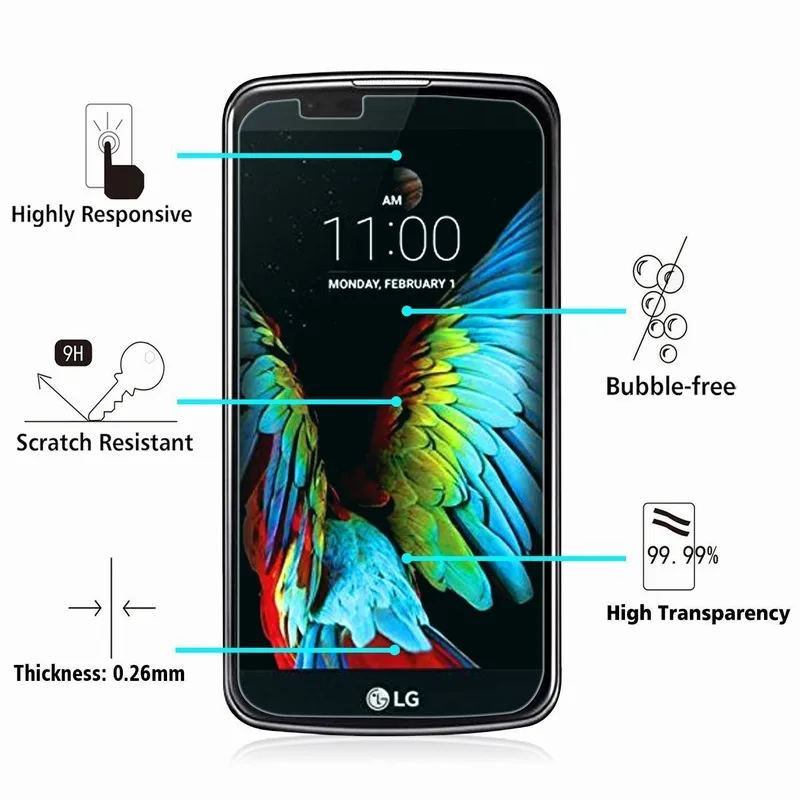 NYFundas для Celular LG K10 lgk10 Защитная пленка экрана Премиум из закаленного стекла Pelicula de