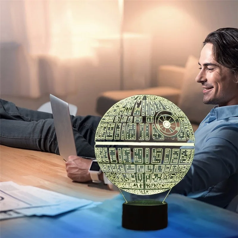 3D лампа светодиодная ночник Звездные войны новинка USB настольная детский