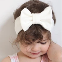 wholesale 2018 new baby bowknot headband knitted cotton children hair bands turban headbands bows bandeau bebe