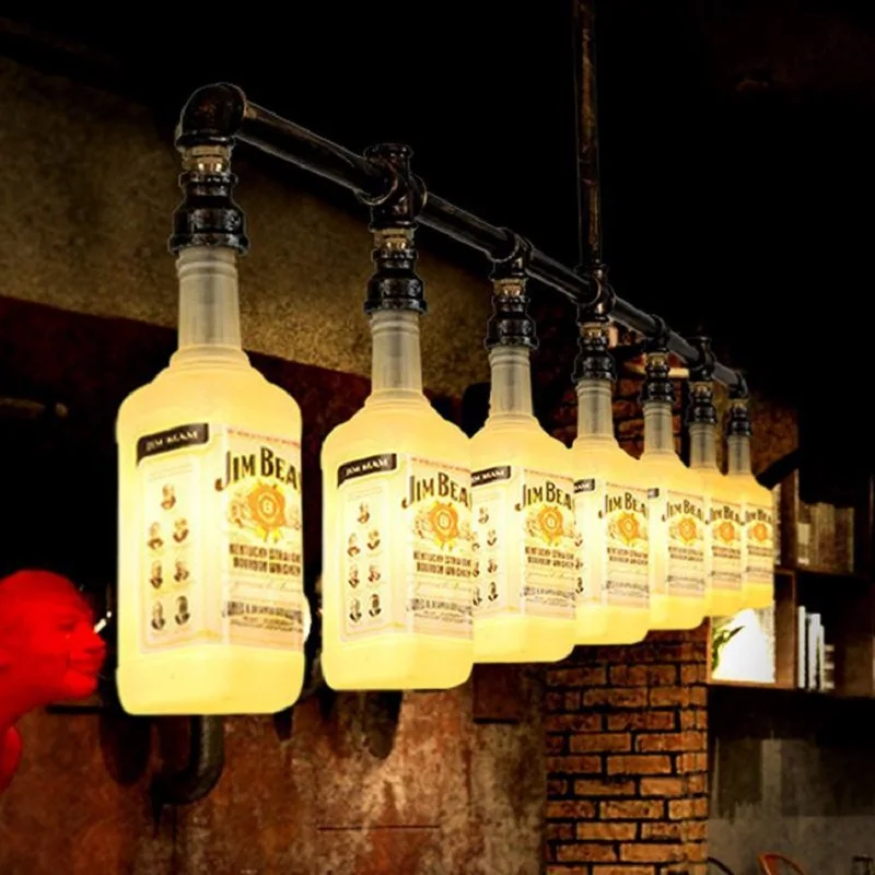 Winebottle винтажные промышленные подвесные лампы светильники светодиодные для дома