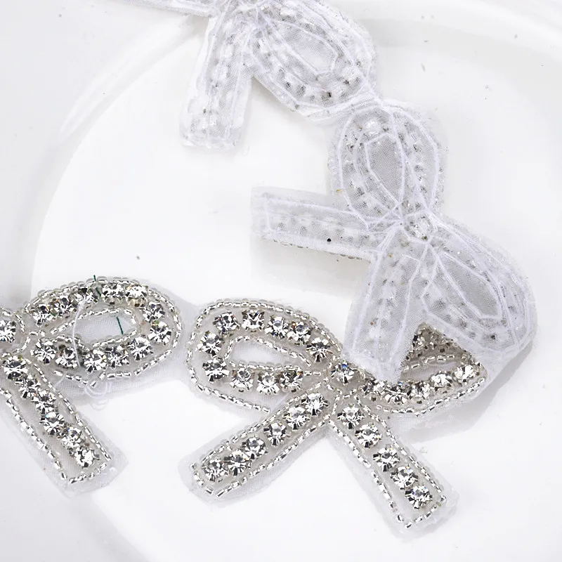 5 шт. украшенные серебряными бусинами с бантом|Стразы| |