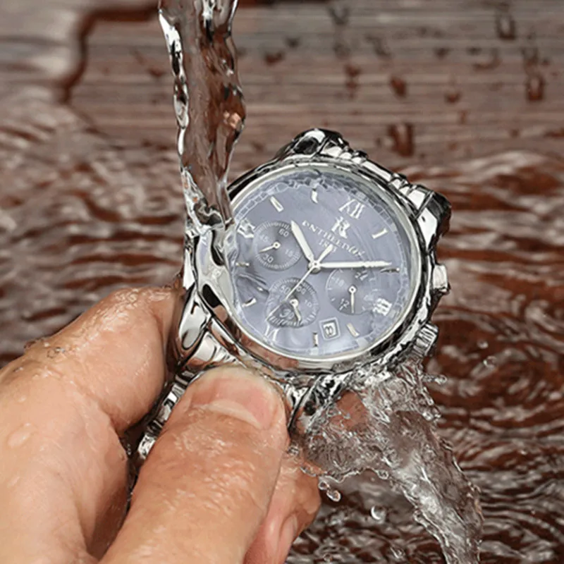 ONTHEEDGE мужские спортивные часы Multi function нержавеющая сталь Группа Кварцевые с