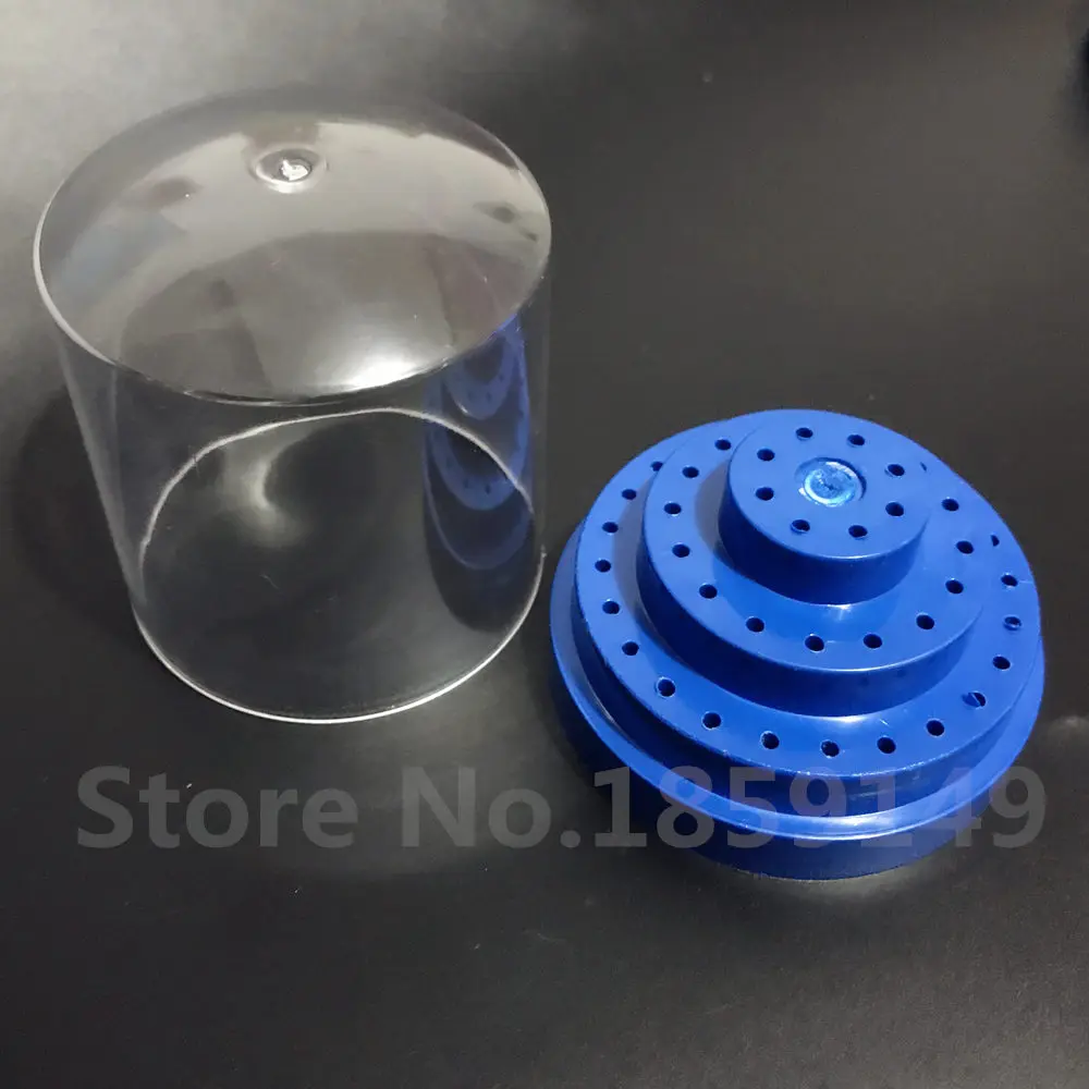 

Dental Lab Instrument 48 Holes (Round type) Holes Plastic Bur Holder Burs Block Case Box For Diamond Bur Holder 1pc