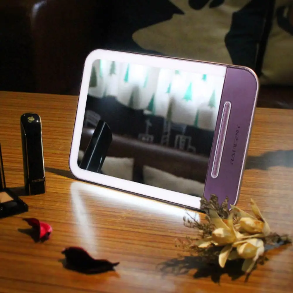 Перезаряжаемое светодиодное косметическое зеркало для макияжа портативное
