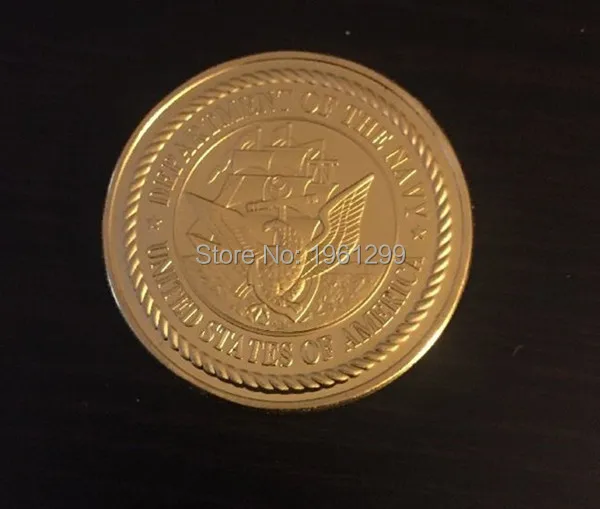 Позолоченные монеты 24 К США флот команда котиков памятные оптовая продажа