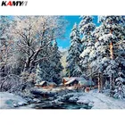 Алмазная вышивка 5D, зимний пейзаж, алмазная вышивка крестиком, полный квадрат, алмазная живопись, дерево, снег, икона, мозаичные картины XY1