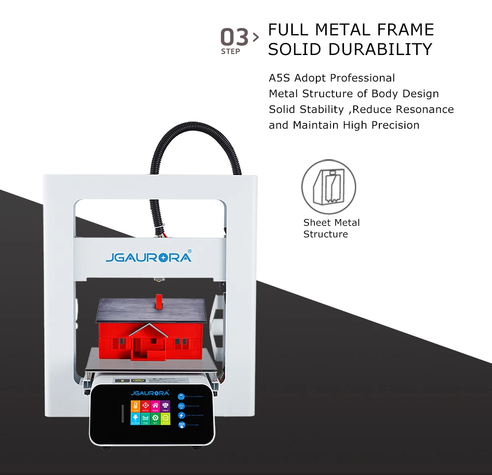 JGAURORA обновленный A3S 3d принтер Diy Kit Высокая Percision восстановление питания печать нити обнаружения сенсор питание