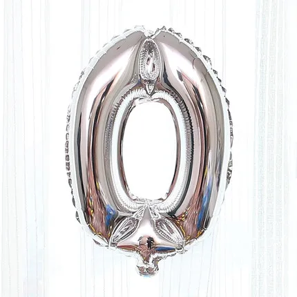 Воздушные шары из фольги 1 шт. 16 дюймов 0-9 Золотое серебряное число цифры баллоны с