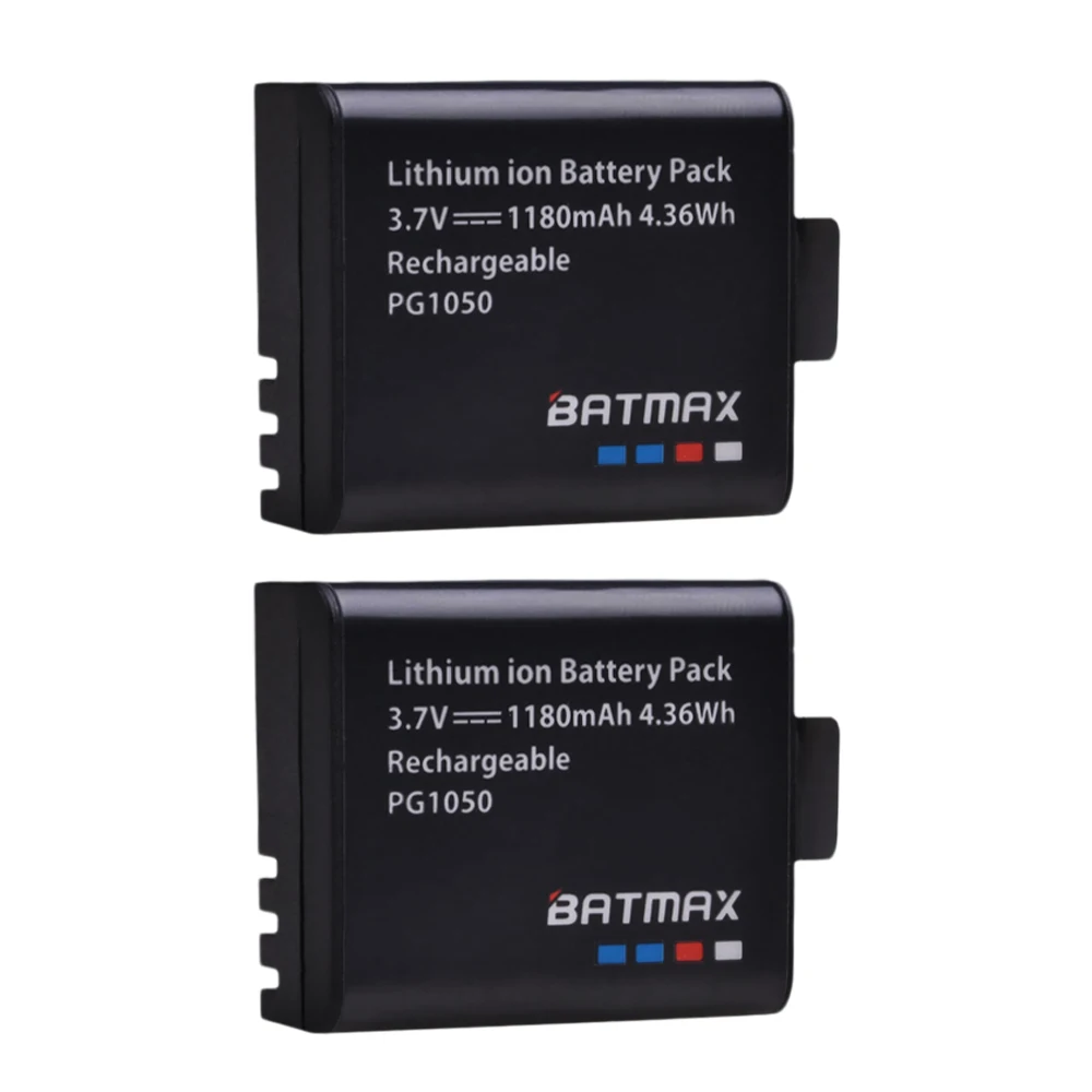 Аккумулятор PG1050 2 шт. 1180 мАч + зарядное устройство USB с 3 слотами и светодиодным