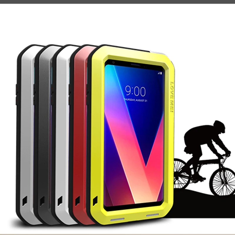 Мощный Алюминиевый металлический бронированный чехол LOVE MEI для LG V30