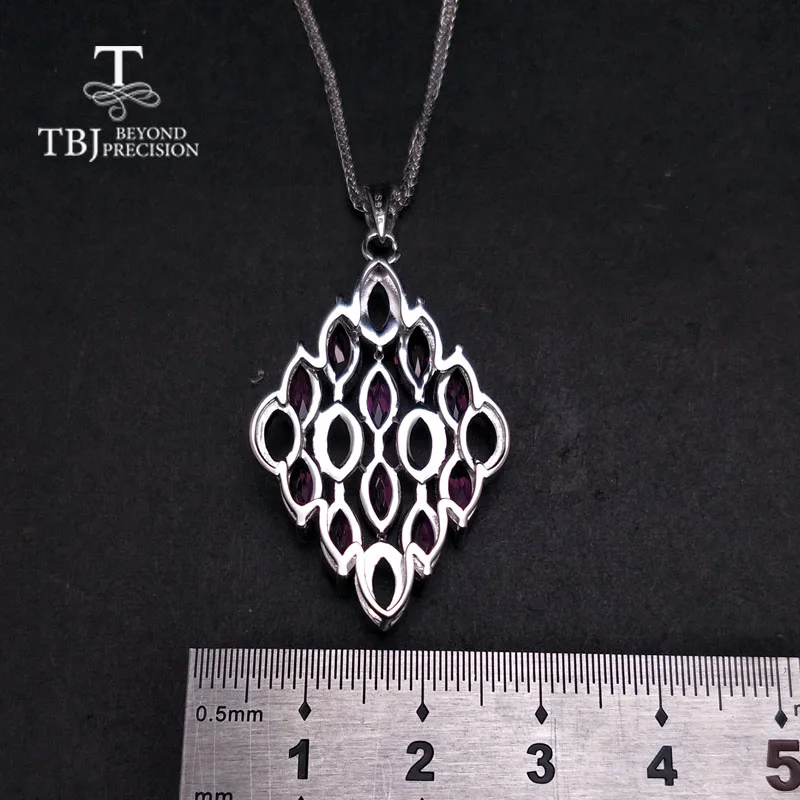 TBJ новинка 2019 элегантное ожерелье с подвеской из серебра 925 пробы натуральный