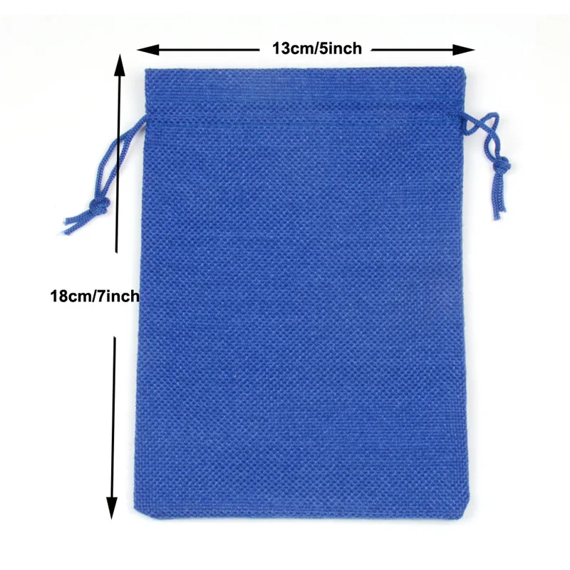 13x18 см 50 шт. ручной мешковины drawstring джутовых Сумки для косметической