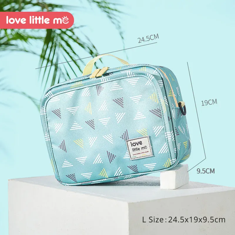 green L Переносная сумка для детских подгузников Love Little Me, водонепроницаемая сумка для подгузников из влажной ткани, многоразовая сумка для подгузников, уход за ребенком для мамы - Цвет: green L