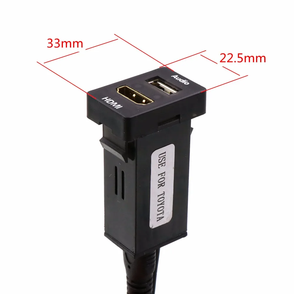 Автомобильное зарядное устройство с аудиовходом USB и разъемом HDMI для TOYOTA Camry Corolla