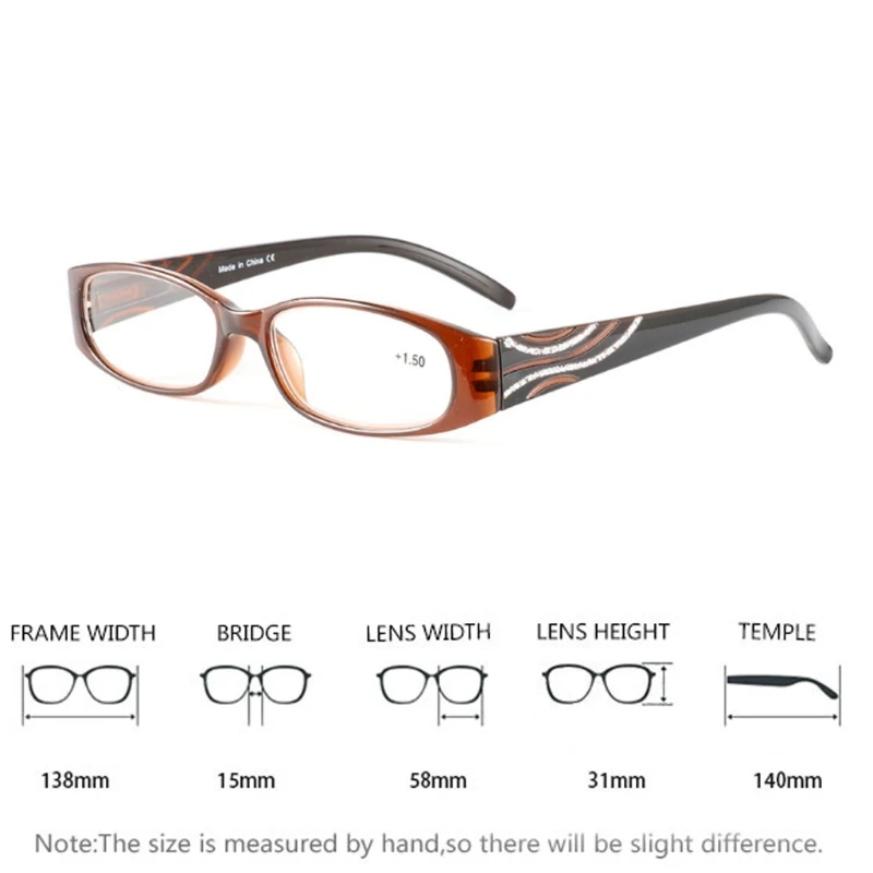 

Portable Stylish Strength Reading Glasses Readers Unbreakable Resin Presbyopia Unisex With Bag +1.0/+1.5/+2.0/+2.5/+3.0/+3.5