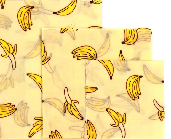 Banana-pattern Многоразовые пчелиный воск тканевые ручки еда свежий мешок крышка эластичная крышка джунгли вечерние пчелиный воск обертывание пластиковая обертка - Цвет: Banana-pattern