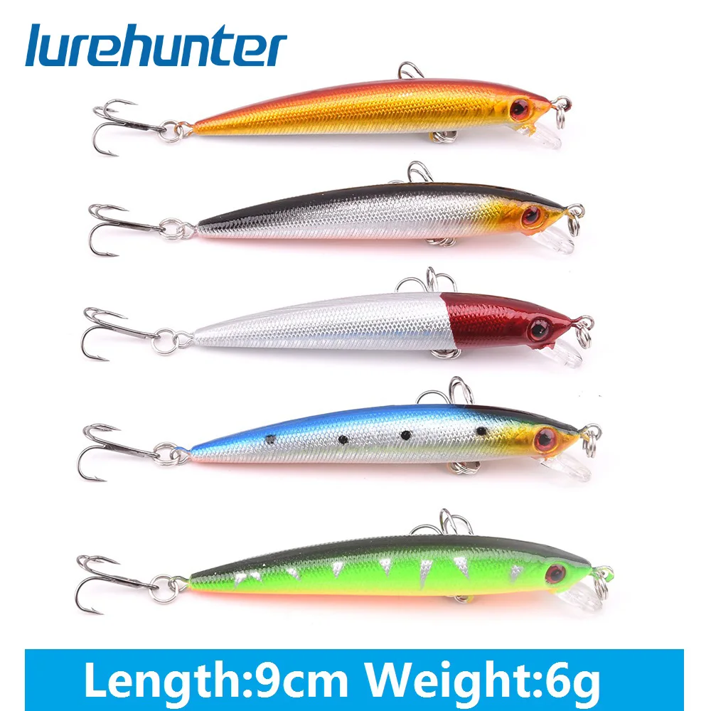 Рыболовная приманка 9 см 6 г Topwater Minnow жесткая японская мини воблеры для ловли