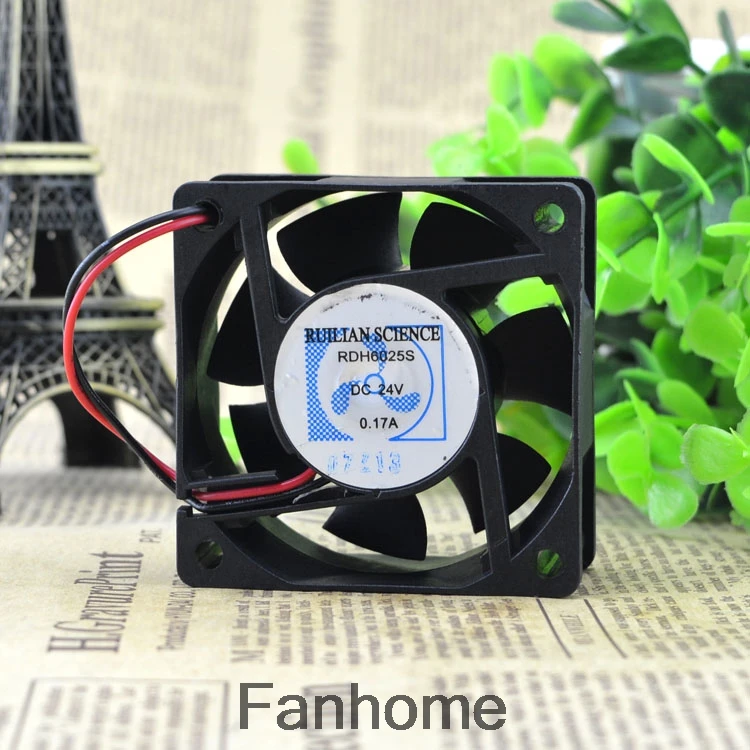 Для оригинального RUILIAN SCIENCE RDH6025S 24V 0.17A 6 см 6025 2 проводной Вентилятор