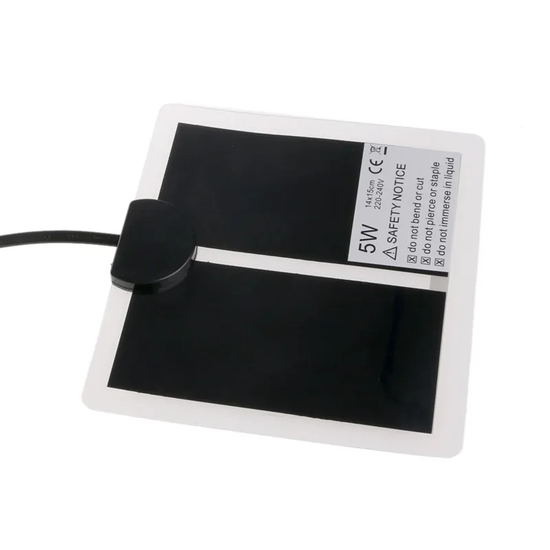 220-240V EU Plug Регулируемая Температура подогреватель для домашних животных теплые рептилий кровать коврик 5/7/14/20/28 Вт