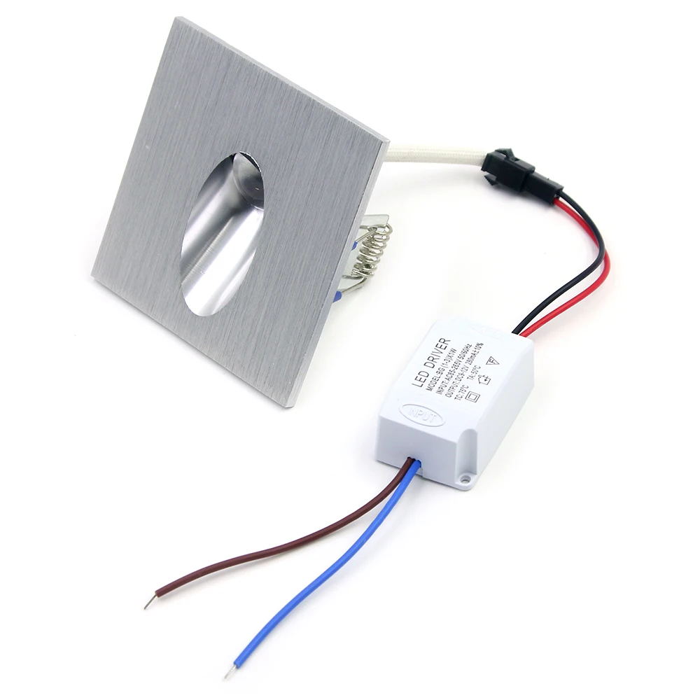 1 Вт круглый/квадратный Встраиваемый светодиодный настенный светильник ножной