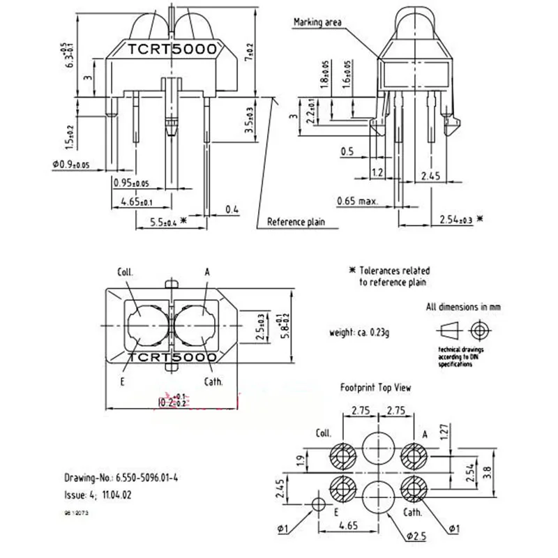 Светоотражающий оптический датчик 5 шт./лот фотоэлектрический переключатель