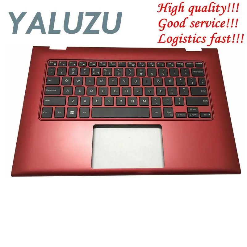 

Чехол YALUZU для ноутбука Dell Inspiron 13-7000, 13-7347, 7347, 7348, 7352, 7359, 7353, верхняя крышка с упором для рук, красного цвета, английская и американская клавиатура
