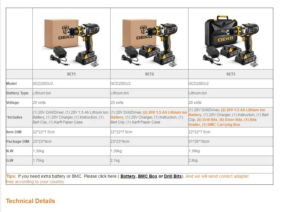 DEKO GCD20DU2 20V MAX Аккумуляторная дрель электрическая отвертка литий-ионный мини-драйвер с переменной скоростью с точной регулировкой