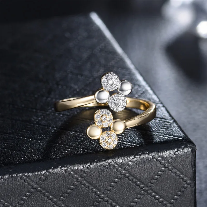 XIAGAO Luxury Women Wedding Band with Heart and Arrow Cut Clear Zircon Fashion Open Ring for Christmas Gift XGR666 | Украшения и