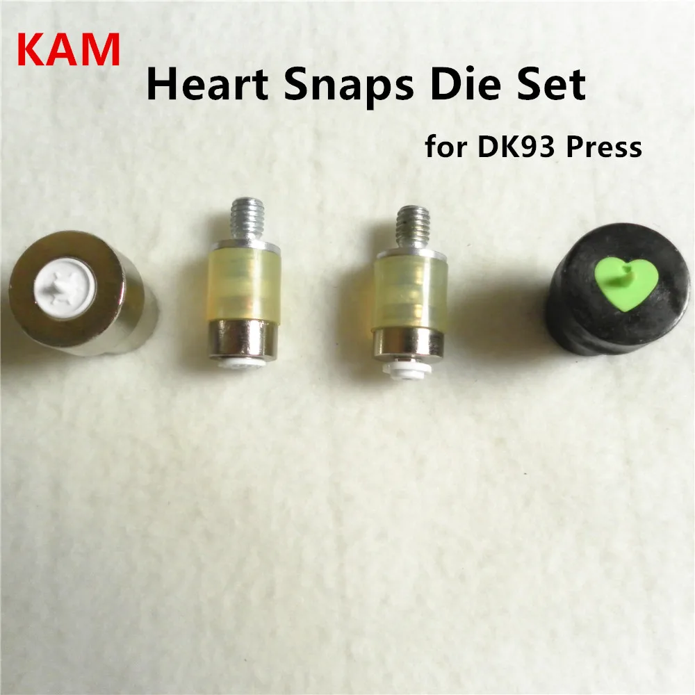 

Chenkai 10pcs KAM T3 T5 T8 Heart Snaps Die Set for DK93 Table Hand Press Machine to Assemble Kam Plastic Snaps Buttons