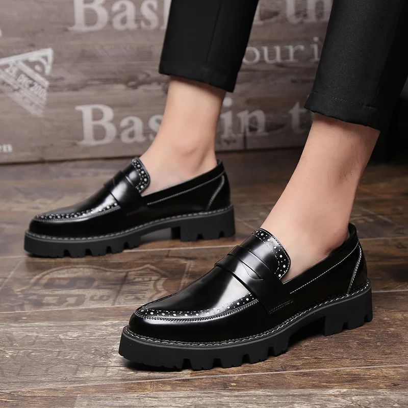 TOSJC/Новинка мужские лоферы высокое качество воздухопроницаемое платье оксфорды