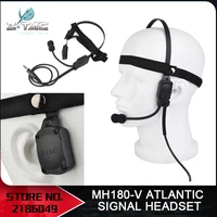 z tac military tactical headset signal bone conduction speaker mh180 v airsoft earphone z136