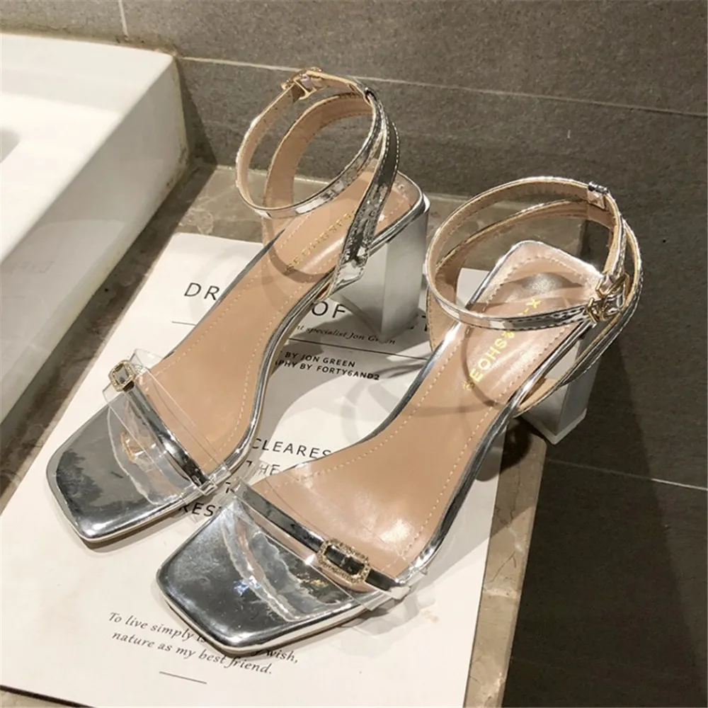 Босоножки на высоком каблуке Для женщин квадратный каблук Летняя обувь