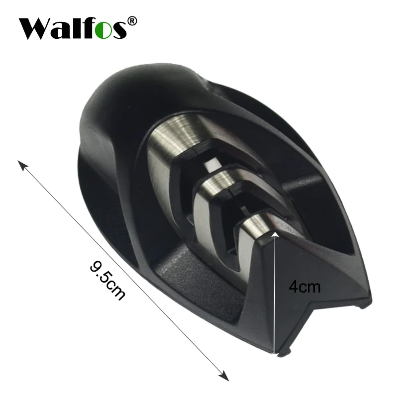 WALFOS Black Два этапа(алмаз и керамика) точилка для кухонных ножей точильный камень для дома точилка для ножей кухонные инструменты - Цвет: WALFOS Black
