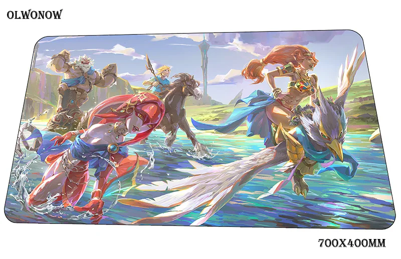 Zelda Коврик для мыши большой компьютерный коврик 70x40 см игровой коврик большой подарок на Хэллоуин padmouse Клавиатура Игры pc gamer стол - Цвет: size 700x400x2mm