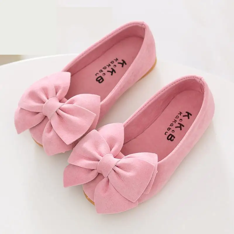 

2018 Girls Bow Leather Shoes Spring Autumn Children Princess Shoes Kids Girls Baby Leisure Sneakers Student Shoes