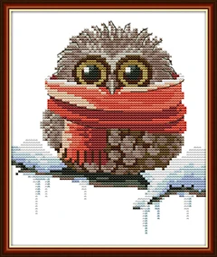 Owl1 NKF Набор для вышивания крестиком в виде совы, животных, Набор для вышивания, 11CT, 14CT, китайский узор для вышивания крестиком, для домашнего декора - Цвет: Owl1
