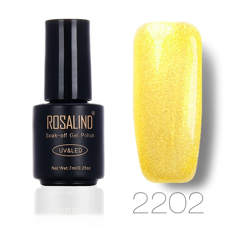 Гель ROSALIND 1 S с зеленым бриллиантом 7 мл; Гель-лак для ногтей лак Led UV Soak Off Полупостоянный лак для ногтей - Цвет: 2202